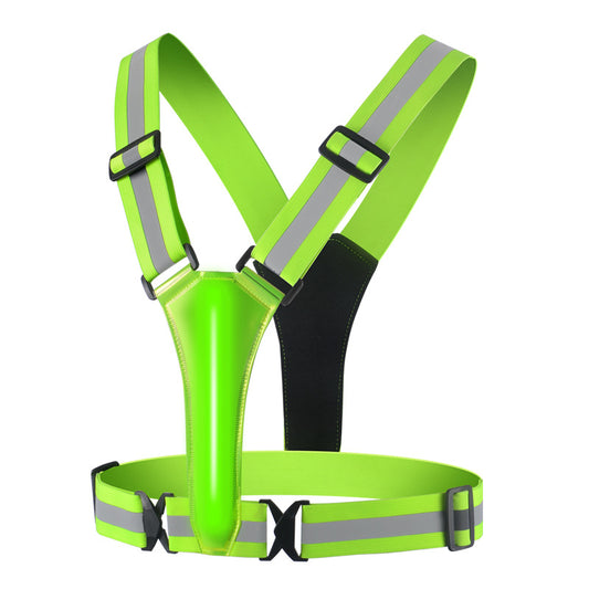 LED reflective running vest for low-light visibility
