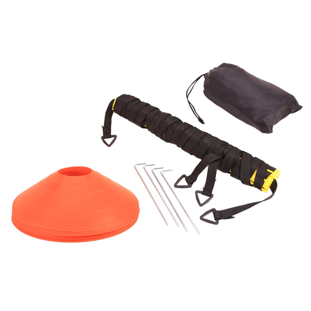 3-in-1 agility training set with ladder, cones and hurdles