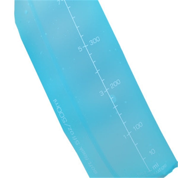 Flexible soft flask water bottle for running and cycling