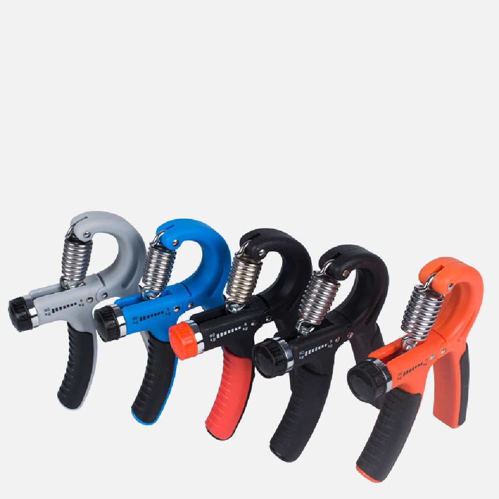 Adjustable hand grip strength trainer for hand and forearm workouts