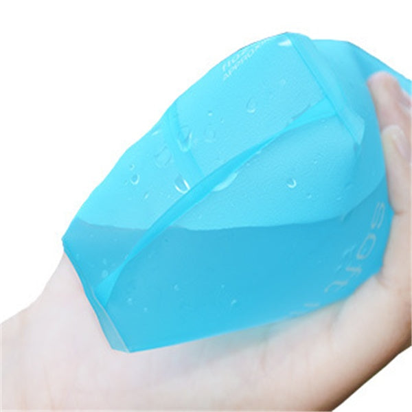 Flexible soft flask water bottle for running and cycling