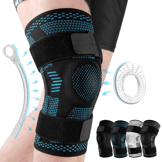 Breathable compression knee sleeve for sports and fitness