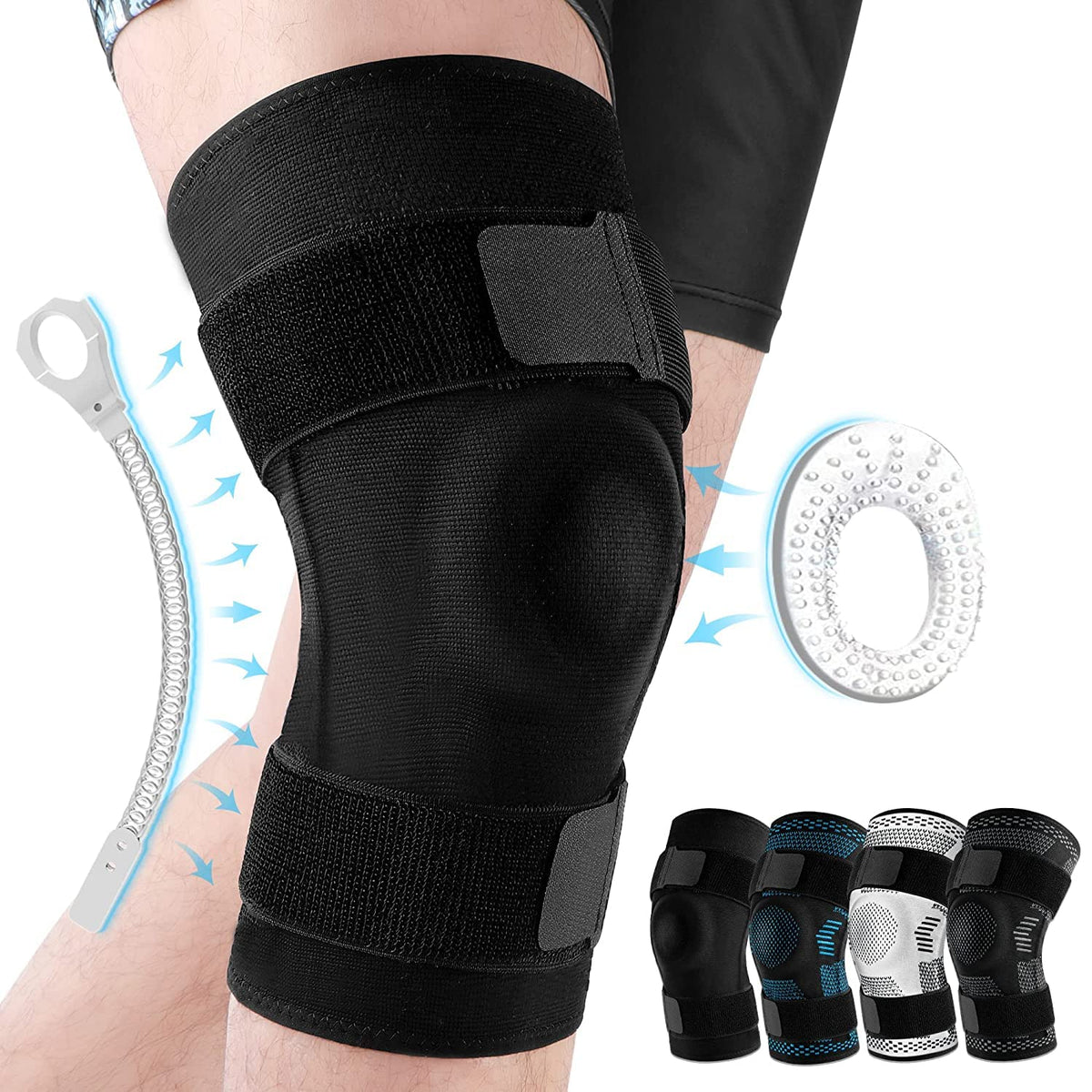 Breathable compression knee sleeve for sports and fitness